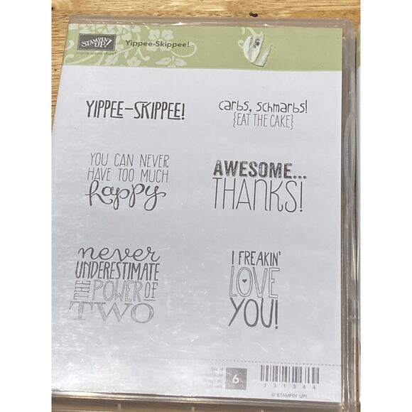 Stampin' Up! Yippee-Skippee & Starburst Signs Rubber Cling Stamps LOT OF 2 - Picture 2 of 5